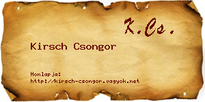 Kirsch Csongor névjegykártya