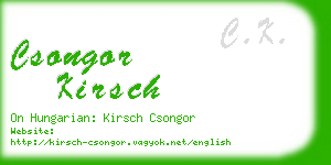 csongor kirsch business card